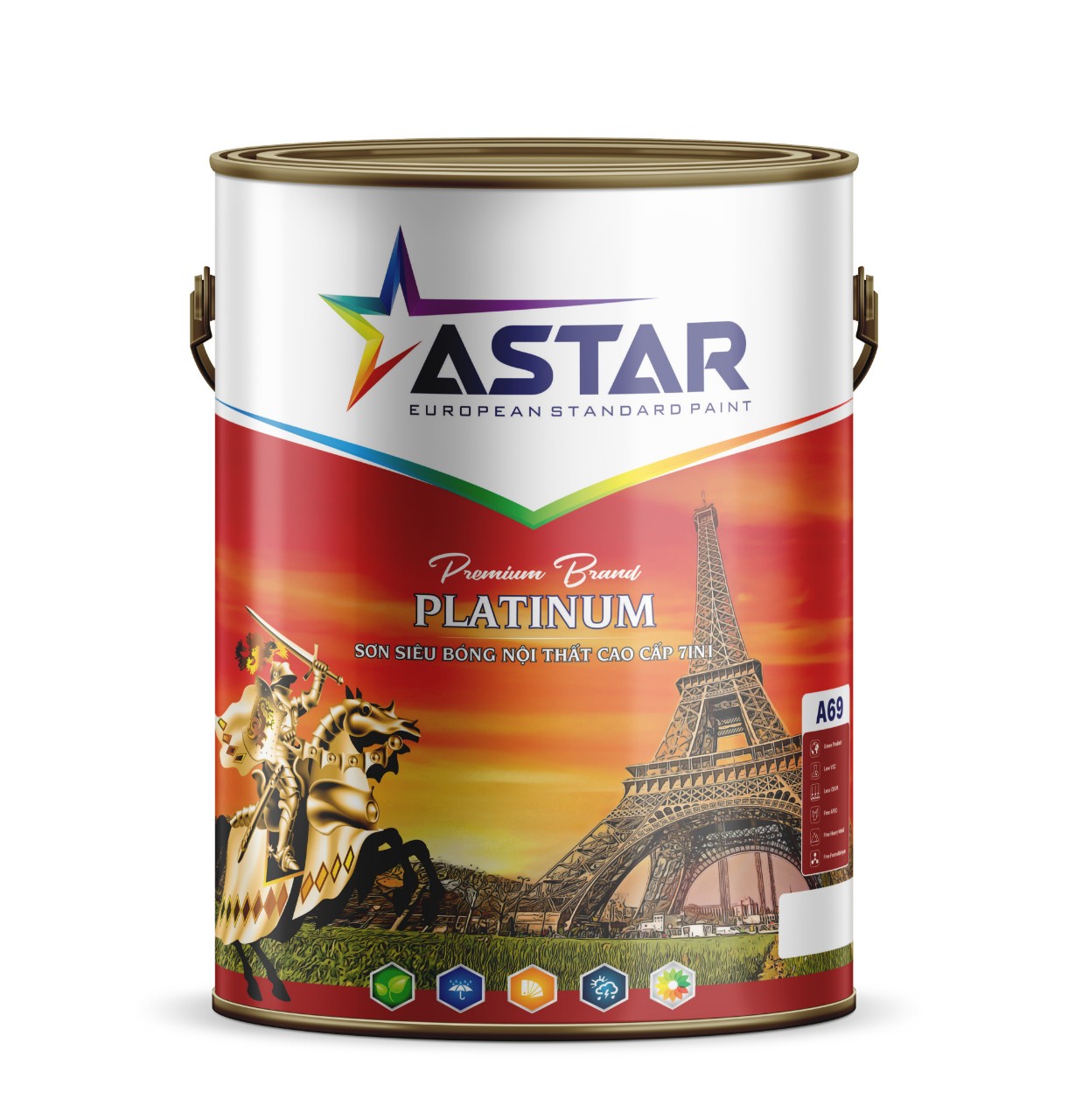 PLATINUM - Sơn siêu bóng nội thất cao cấp 7IN1