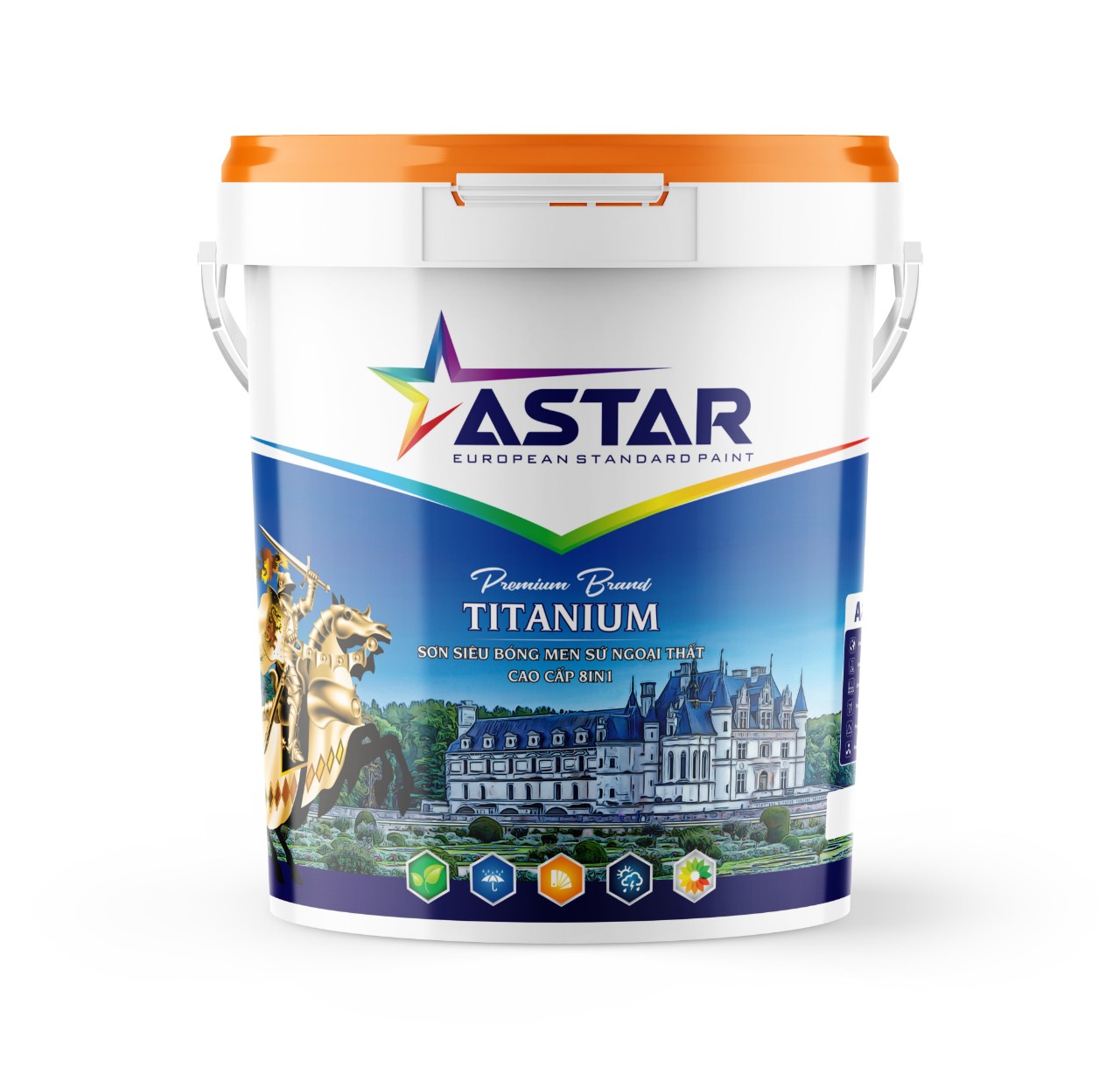 TITANIUM - Sơn siêu bóng men sứ ngoại thất cao cấp 8IN1